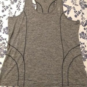 Reebok drifit athletic racer back tank top gray 1X